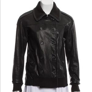 Elizabeth and James Black Leather Jacket